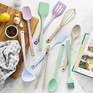 🌺 New The Pioneer Woman 10-Piece Silicone Cooking Utensils Set, Multicolor